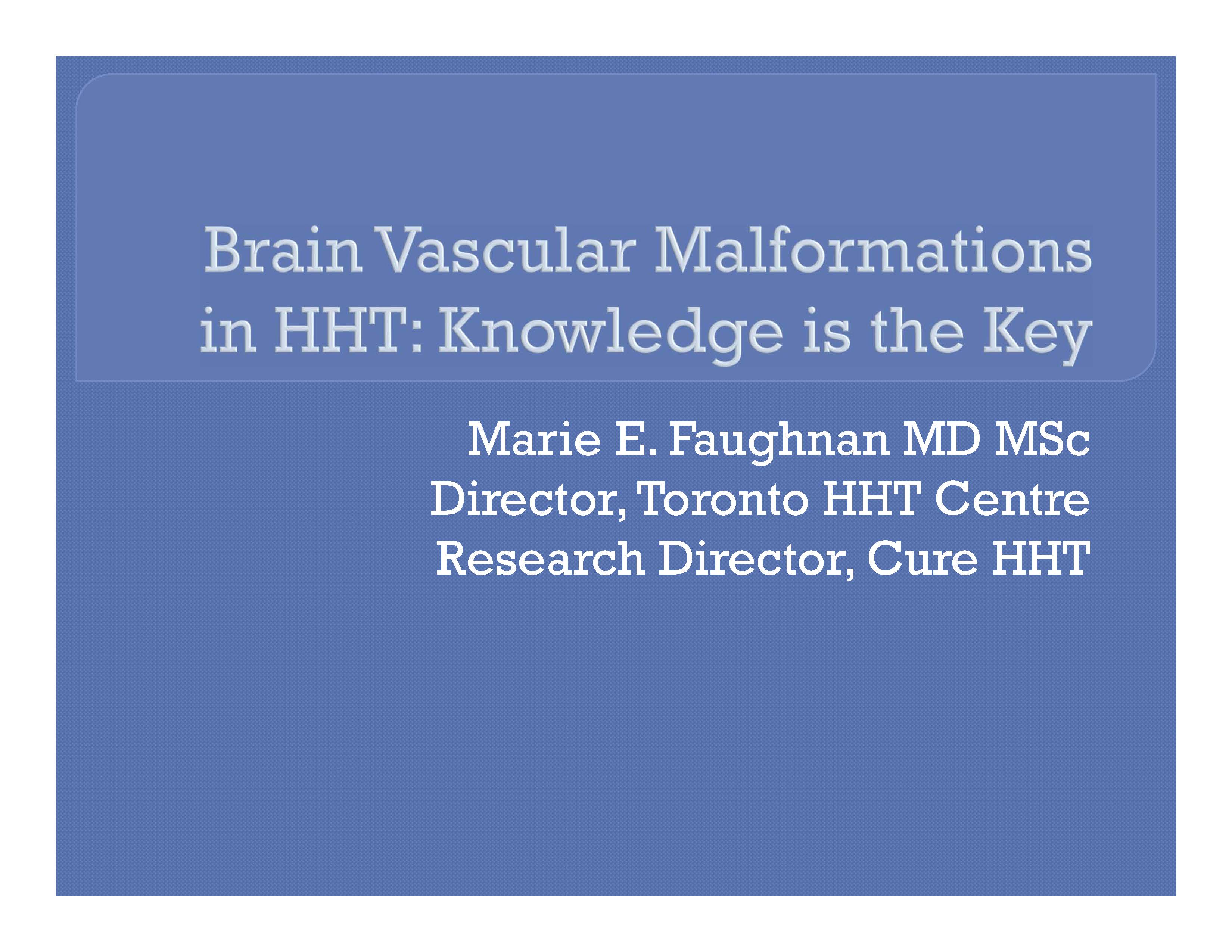 Vascular Malformations Of The Brain