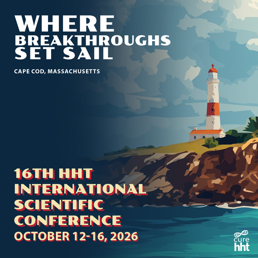 Conference graphic reading Where Breakthroughs Set Sail, 16th HHT International Scientific Conference