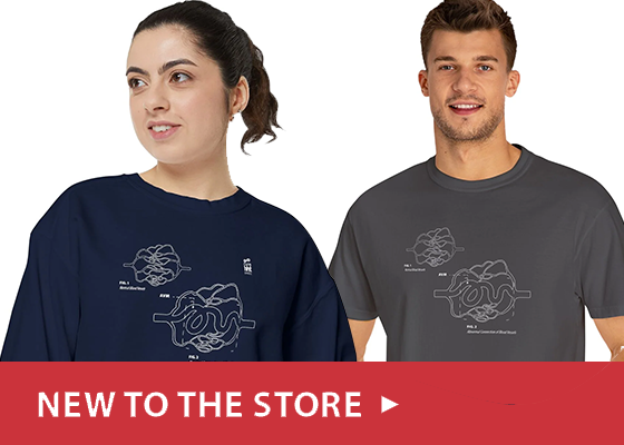 Two models wearing Cure HHT apparel