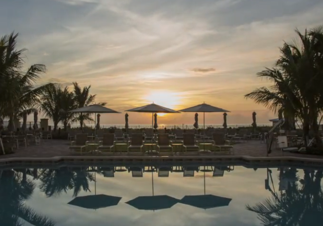 Marriott Pool Sunset Marriott Pool Sunset